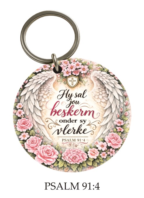 Psalm 91:4 KeyPix keyring