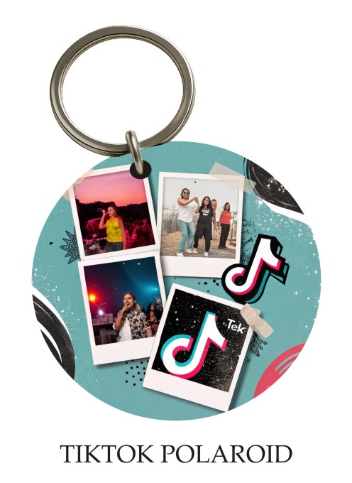 TikTok Polaroid KeyPix keyring