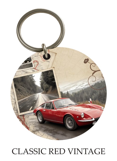 Classic Red Vintage KeyPix keyring
