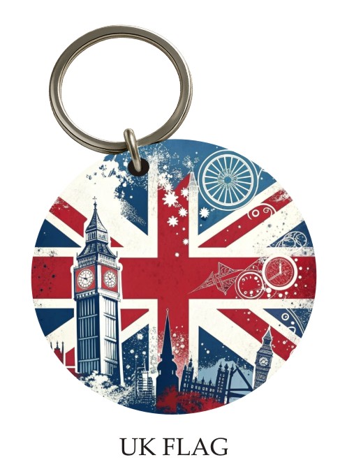 UK Flag KeyPix keyring