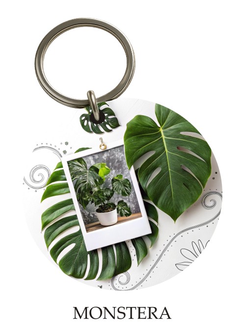 Monstera KeyPix keyring