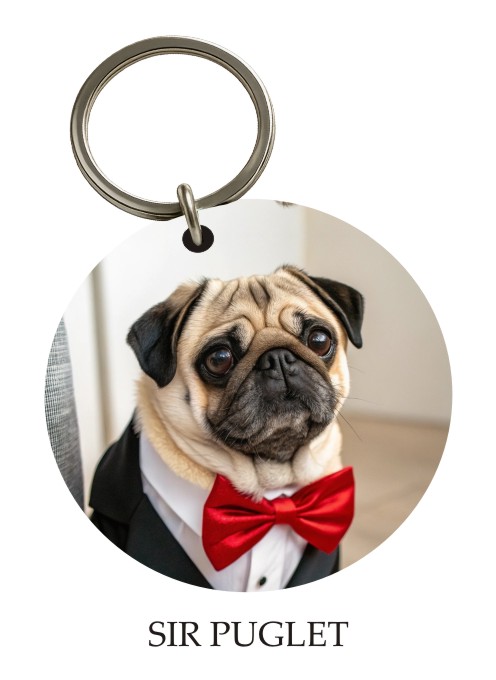 Sir Puglet KeyPix keyring