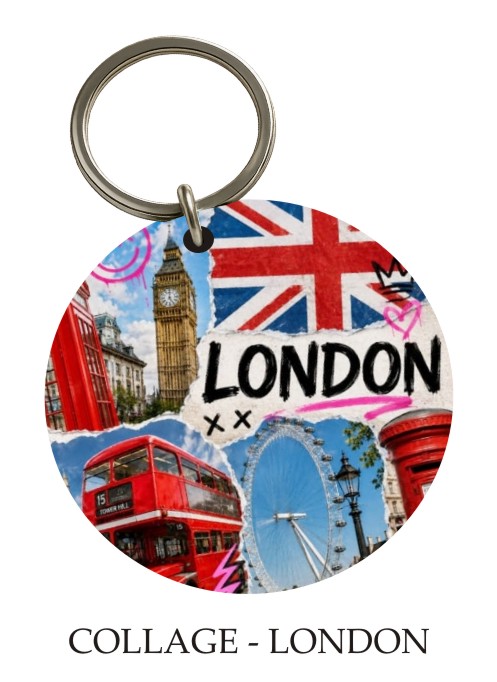 Collage — London KeyPix keyring