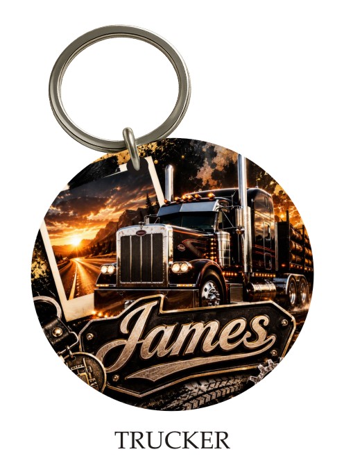 Trucker KeyPix keyring