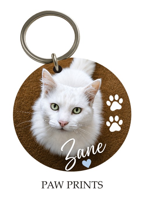 Paw Prints KeyPix keyring