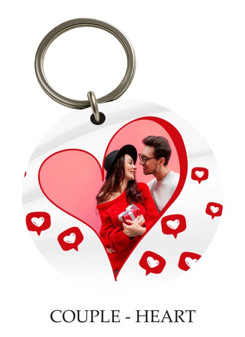 Couple Heart KeyPix keyring