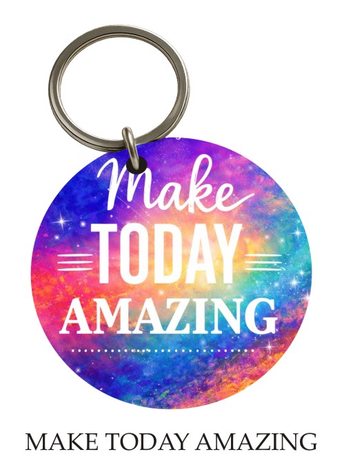 Make Today Amazing KeyPix keyring