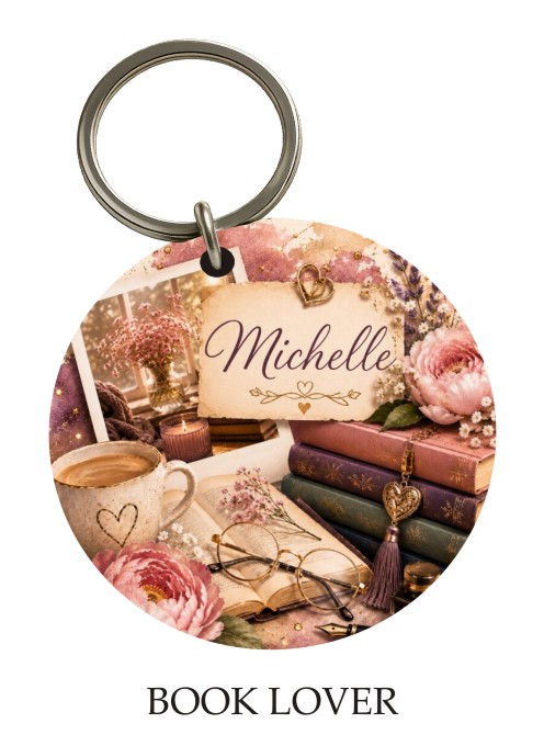 Book Lover KeyPix keyring