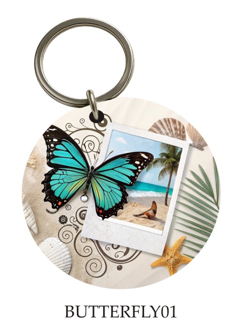 Butterfly KeyPix keyring